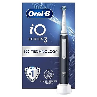 Oral-B iO3 - Cepillos de dientes eléctricos para adultos, Oral B, regalos para él o ella, 1 cabezal de cepillo de dientes, 3 modos con blanqueamiento de dientes, cepillo de dientes eléctrico Oral B,