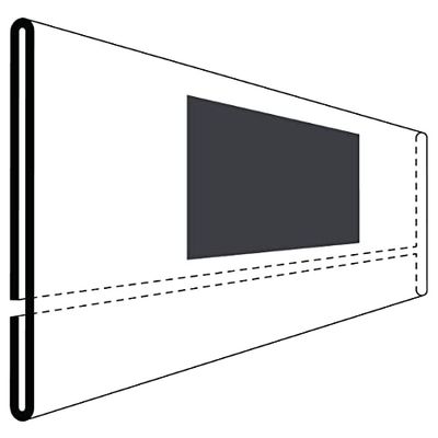 krog Porte étiquette magnétique avec fermé avant, 210 x 50 mm 50 pièces Transparent