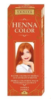 Venita - Henna Color Balm Paprika - 100% Naturale - 24 Tonalità Disponibili - Finitura Naturale e Brillante - Facile Applicazione - Paprika - 75ml