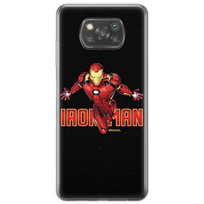 ERT GROUP mobiltelefonfodral för Xiaomi POCOPHONE X3 originalt och officiellt licensierat Marvel mönster Iron Man 030 optimalt anpassad till formen på mobiltelefonen, fodral tillverkad av TPU-plast