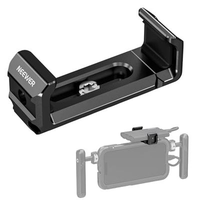 NEEWER T5 T7 T9 Support Montage pour SSD pour iPhone 15 Pro Max Cage de téléphone PA023 PA024, Pince SSD 2,2"-3"/55-75mm Compatible avec Samsung SanDisk avec vis 1/4" Bord biseauté Anti-Torsion,UA051