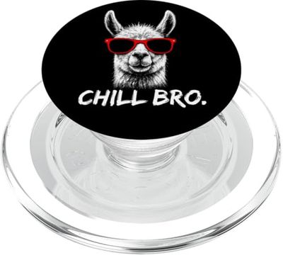 Chill Bro - Cool Llama with sunglasses gift idea gamer PopSockets PopGrip para MagSafe