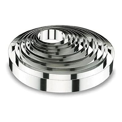 Lacor 68609 Emporte-Pièces Cercle à Tarte Rond 9 x 6 cm Inox 18 / 10