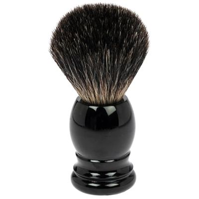Fantasia - Brocha de afeitar (tejón puro, mango de plástico, 9,5 cm, 1 x 115 g), color negro