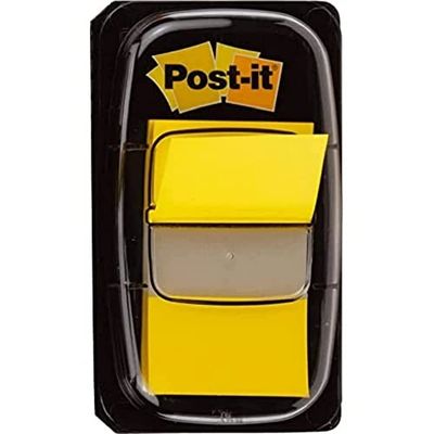 Post-it I680-5 Index 1 dispenser à 50 plakstrips (25,4 x 43,2 mm) geel, (1 stuks)