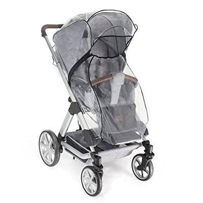 Reer RainCover Classic Protetor de chuva para carrinho de bebé combinado com fecho de correr, 1 unidade (1 unidade)