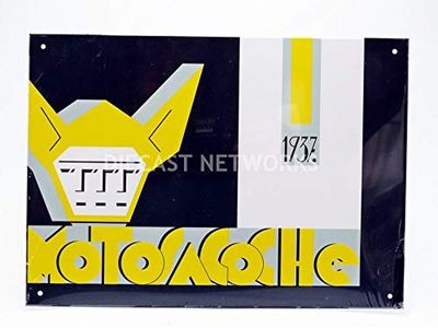 MotoSacoche Dioramax – Metalen Teken – Zwart/Geel/Wit – 1/1 SCHAAL