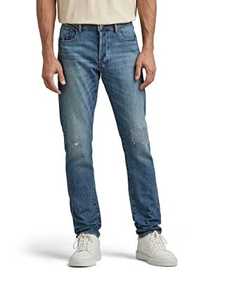 G-Star Raw 3301 Slim Fit Jeans heren, Blauw (Antiek Vervagen Blauw Opaal Restored B767-d359), 34W / 32L