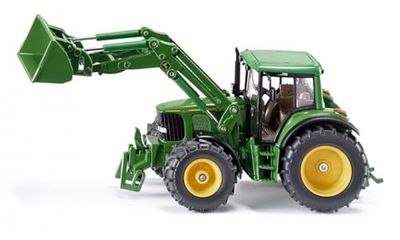 siku 3652, Trattore John Deere con caricatore frontale, 1:32, Metallo e Plastica, Verde, Caricatore frontale mobile, Cabina rimovibile