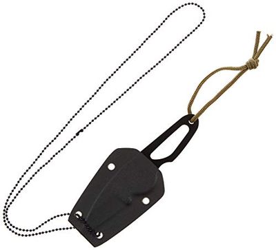 Mil-Tec Unisex - Neck Knife-15398200 Knife voor volwassenen, zwart, 16 cm