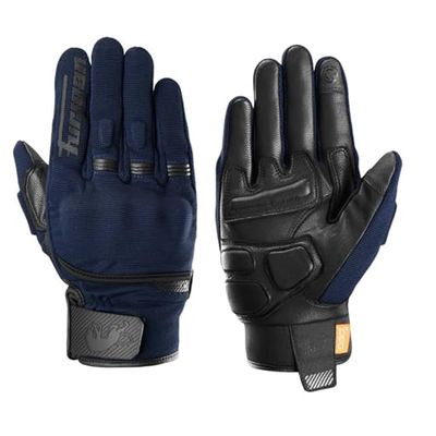 Furygan JET D3O EVO - Men's Motorcycle Gloves - 100% Leather Palm - Comfort - Summer Gloves - Breathable & Light - Compatible Screens - Touch Screen