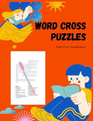 Word Cross Puzzles: Test Your Vocabulary.keep brain working for Adults,Seniors & Teens (wordsearch book for adults)