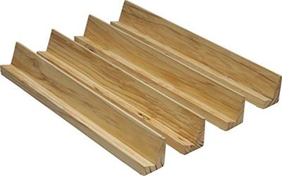Aidapt Wooden Domino Racks/Trays (33-Centimeter) - Set of 4 - Tile Holders for Mexican Train, Chicken foot and other Domino Games