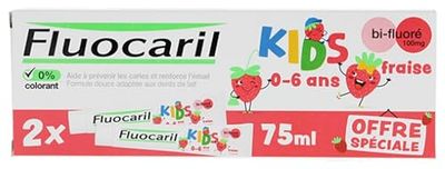 Fluoc Duo Kids StrawberryGel2x75mlFBNLES