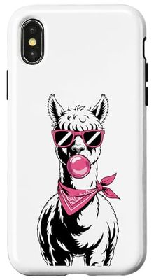 Alpaga Lunettes De Soleil Chewing-Gum Alpagas Coque pour iPhone X/XS