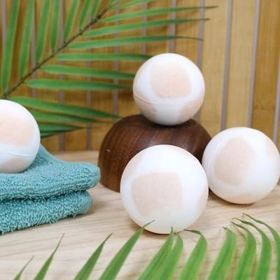 French Tendance - Bomboletta da bagno in schiuma - Rilassamento Rilassante - Regalo Donna - Benessere - Profumo di cocco - Bicolore - 1 x 120 gr - Atmosfera Aromatherapie