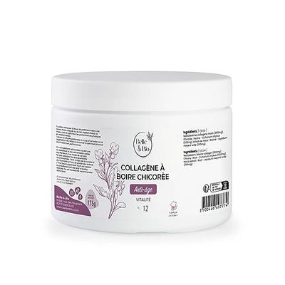 ANTI AGE ET VITALITE- Collagène marin à boire chicorée - Poudre à diluer - Pot de150 g - Fabriqué en France - Action anti-âge et vitalité et Tonus