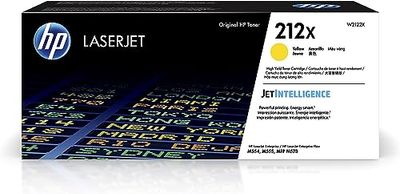 HP W2122X 212X High Yield Original LaserJet Toner Cartridge, Yellow, Single Pack