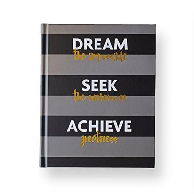 CR GIBSON Fitlosophy Fitspiration Journal: 16 settimane di ispirazione per il fitness guidato, Dream Seek Achieve, 20,3 x 16,5 cm
