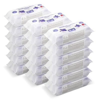 by Amazon Sensitive Baby Wipes 1008 Wipes, Unscented, 18 Pack of 56, (Previously a Mama Bear brand, same product)