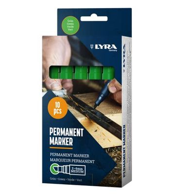 Lyra 4010067 rotulador permanente 111 trazo ancho 2 – 6 mm Verde inclinados Punta