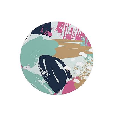Questo Casa, Round Digital Printed Mouse Pad, Non-Slip Base, for Office and Home, Diameter:22cm