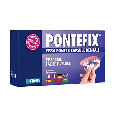 Pontefix Ciment Dentaire, pour Resceller Couronnes ou Bridges- Fixe les Bridges, les Capsules Dentaires et les Dents Pivotantes
