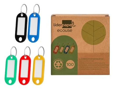PORTACHIAVI LIDERPAPEL ECOUSE MADE IN PLASTICA RICICLATA SCATOLA DA 100 PZ