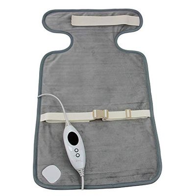 ARDES AR4H02 Almohadilla Térmica Eléctrica Calentadora Rápida Espalda Hombros Cervical 6 Niveles de Calor, Banda Cervical Cojín Térmico Eléctrico Relajante de Microfibra Suave con Cierre de Velcro