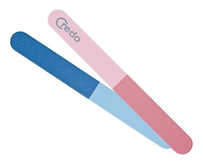 Credo Solingen Lot de 3 limes pour ongles naturels Rose/bleu 180 mm