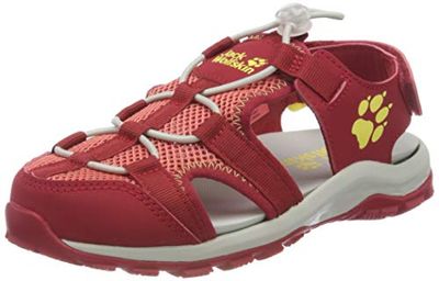 Jack Wolfskin Unisex barn utomhus action sandal K trekking- och vandringsandaler, Röd röd citron 2127-31 EU