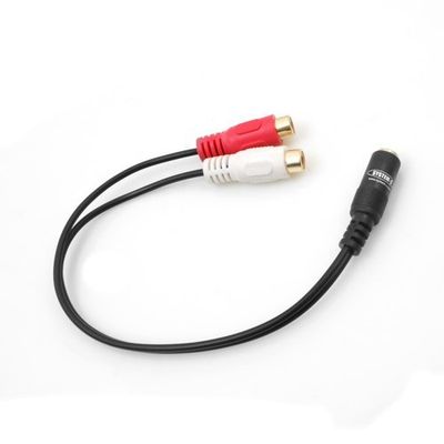 System-S 3,5 mm Stereo Chinch 2 bus naar RCA Chinch bus Y kabel 20 cm