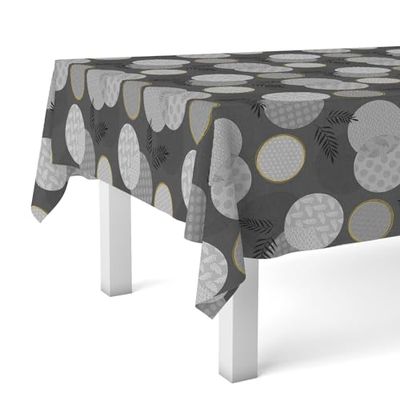 Martina Home Tablecloth Oilcloth Lens Black 300 x 140 cm