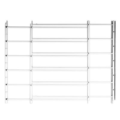 Knape & Vogt John Sterling Swing-Open Style Child Safety and Window Guard, White, 1136, Pack of 2, Black, 6-Bar: Width 24" to 42"-Max Height: 25"