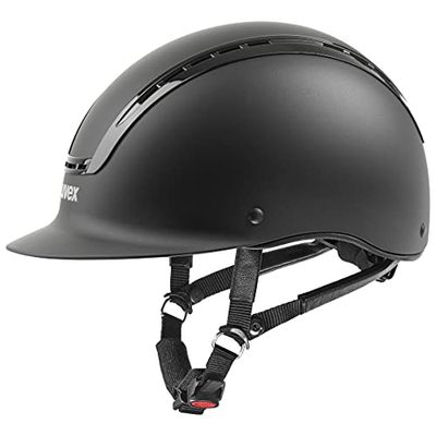 uvex suxxeed active - robust ridhjälm för dam och herr - individuell storleksanpassning - optimal ventilation - black matt - 54-55 cm