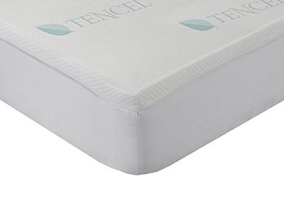 Classic Blanc – topp/viskoselastisk madrassupplaga lyocell komfort plus, medelhög hårdhetsbada, 200 x 200 cm, höjd 4 cm, säng 200