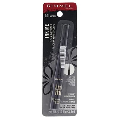 Rimmel London Ink Me Eyes and Body - 001 Pitch Black for Women 0,11 oz Eyeliner