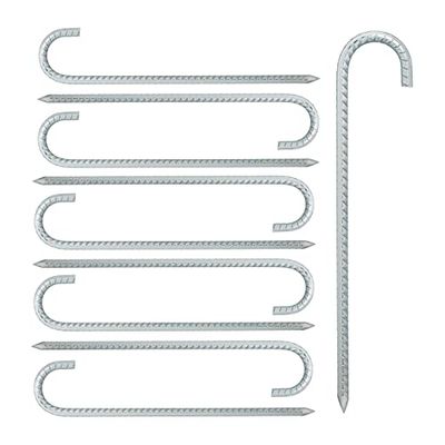 Relaxdays tentharingen, 10 stuks, stalen haringen, extra lang, harde en zachte grond, kampeerartikelen, 38,5 cm, zilver
