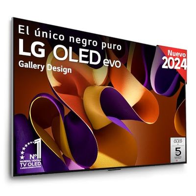 LG OLED77G45LW, 77", OLED EVO* 4K, Serie G4, Smart TV, WebOS24, Procesador a11, Dolby Vision, Dolby Atmos, webOS 24, 3840X2160,TV Gaming, 144 Hz, Integración Pared, Negro