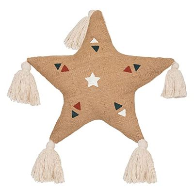 Cuscino a stella in iuta "Oasi" 40x40