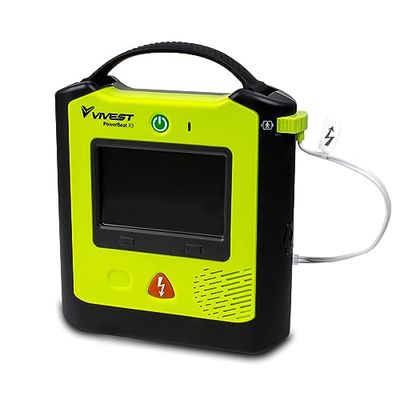 ViVest Power Beat X3 Defibrillator Semi-Automatic AED with a LCD Colour Screen Portable Machine for Home Automated External Defibrillator Lightweight First Aid Medical Equipment