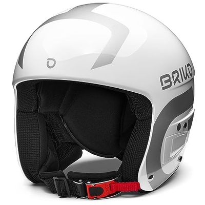 Briko Helmet Mixte Enfant, Brillant, Blanc, argenté, S