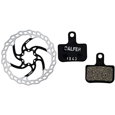GALFER MTB Disc Wave, Disco del Freno della Bicicletta Misto, Argento, 180 mm & Pastiglie Freno Sram Level/T/TL Nero STD Bicicletta G1053 Adulto Unisex, Taglia Unica