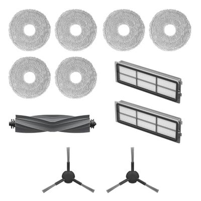 Dreame Kit Accessori per robot L10s Pro Gen2 Include 6x Panni mop (3 paia), 2x Filtri, 2x Spazzole laterali, 1x Spazzola principale, Accessori originali Dreame
