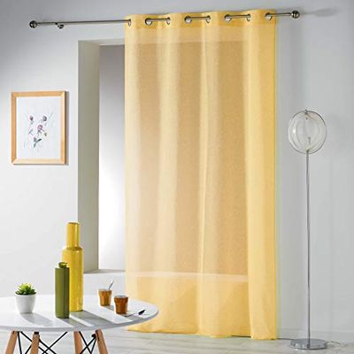 Douceur d'Intérieur Panel a Ojales 140 x 280 cm Etamine Crash Telma Amarillo