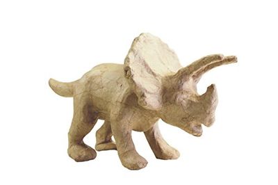 Clairefontaine ES Décopatch – Figura para decorar (tamaño pequeño, papel maché Triceratops – marrón
