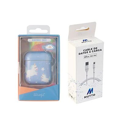 Pack Airpods Enhörningar + kabel USB-Lightning MFI
