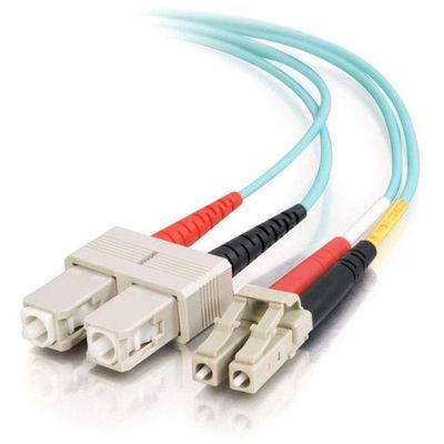 C2G 15m Fibre/Fiber Optic kabel voor 10Gb Base-SR en 10GBase-LRM LC/SC Duplex Multimode 50/125 10Gb LSZH Fibre