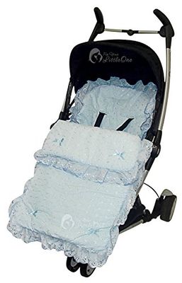Broderie fotmuff/mysiga tår kompatibel med silver kors sovande blå