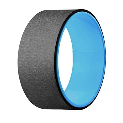 FSYC068N Body Dharma Yoga Wheel | Cerchio Roller Anello per Allenamento Pilates Fitness Workout Gym Ginnastica | Superficie Antiscivolo (Nero)